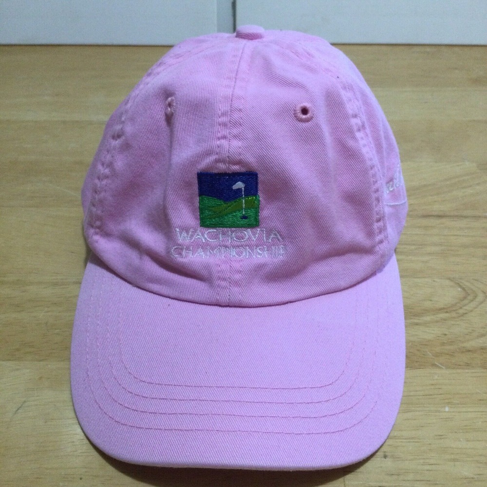 Wachovia Championship Quail Hollow Adjustable Hat Cap Pink Golf‎
